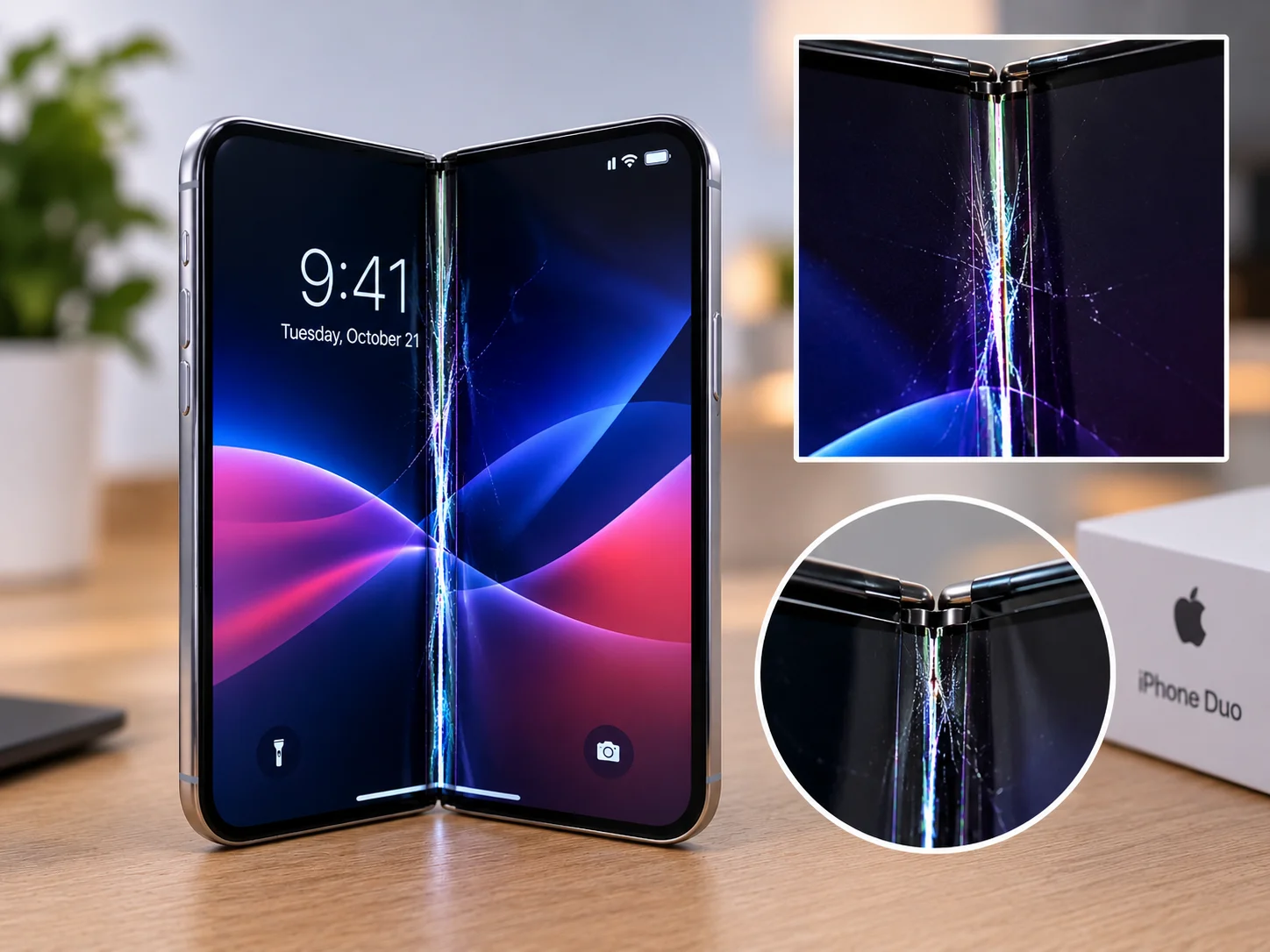 iPhone Duo Owners Report Cracked Displays Near the Hinge After Launch