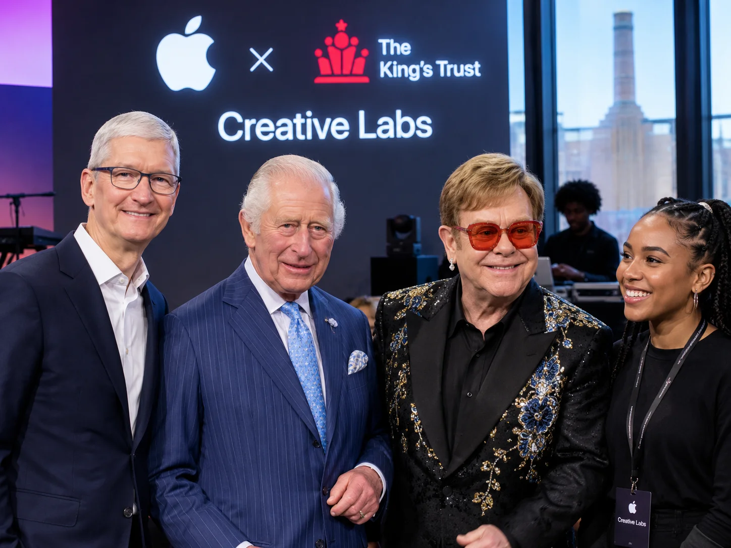 Apple, Tim Cook, King Charles and Elton John Launch Creative Labs